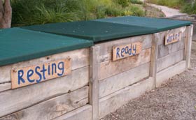 the compost boxes @ Port Phillip Eco-Centre, St. Kilda